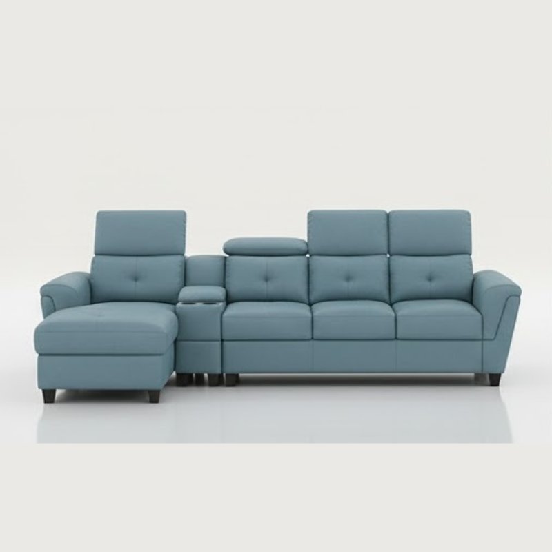 Imperial L-Shape Sofa  in Sky Blue