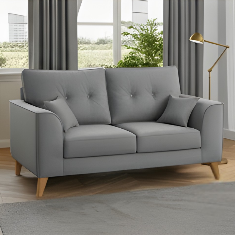 Penny 2-Seater Sofa (Grey Fabric)