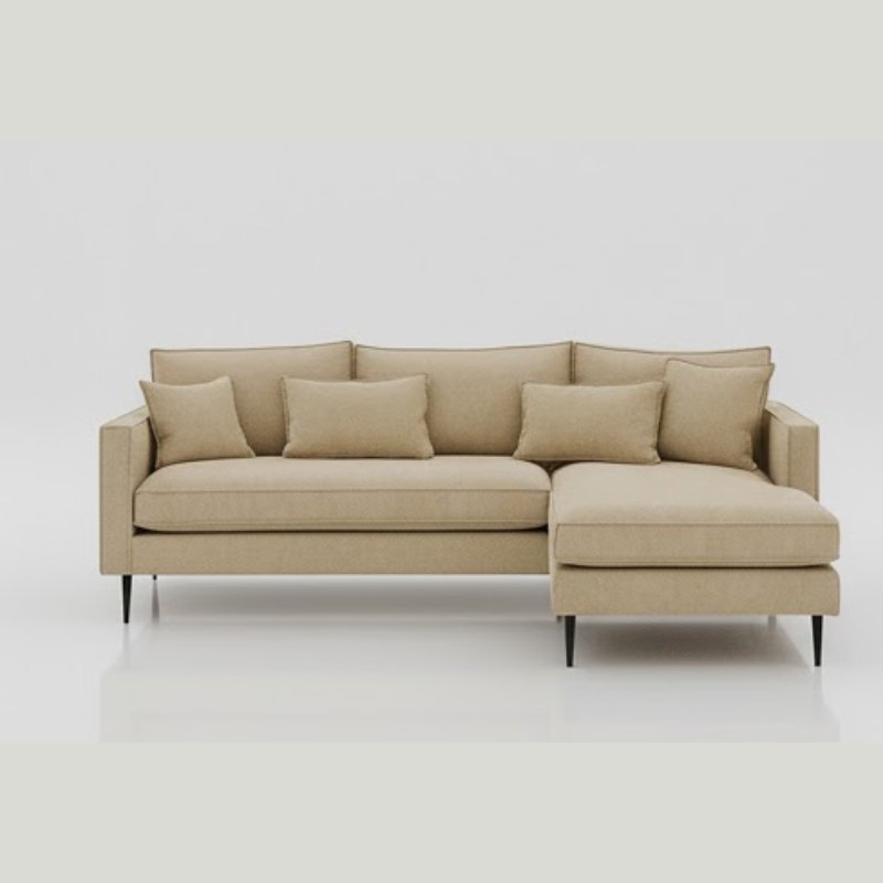 Mazy L-Shape Sofa in Beige Colour