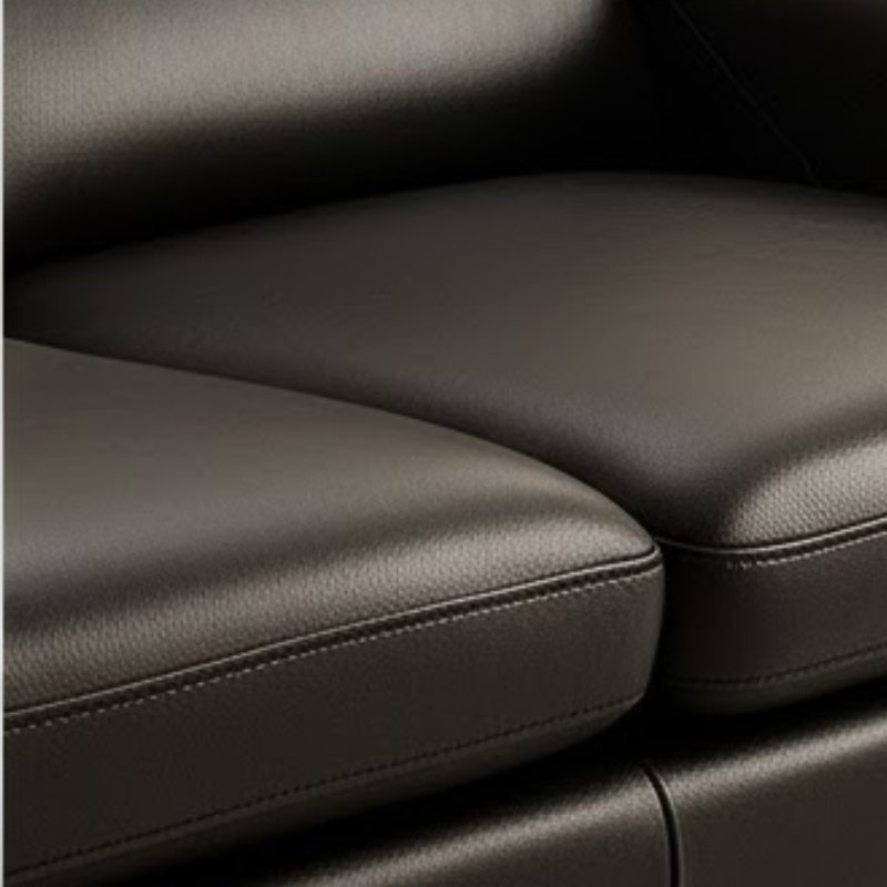 Ultemo L-Shape Sofa with Adjustable Headrest in Black