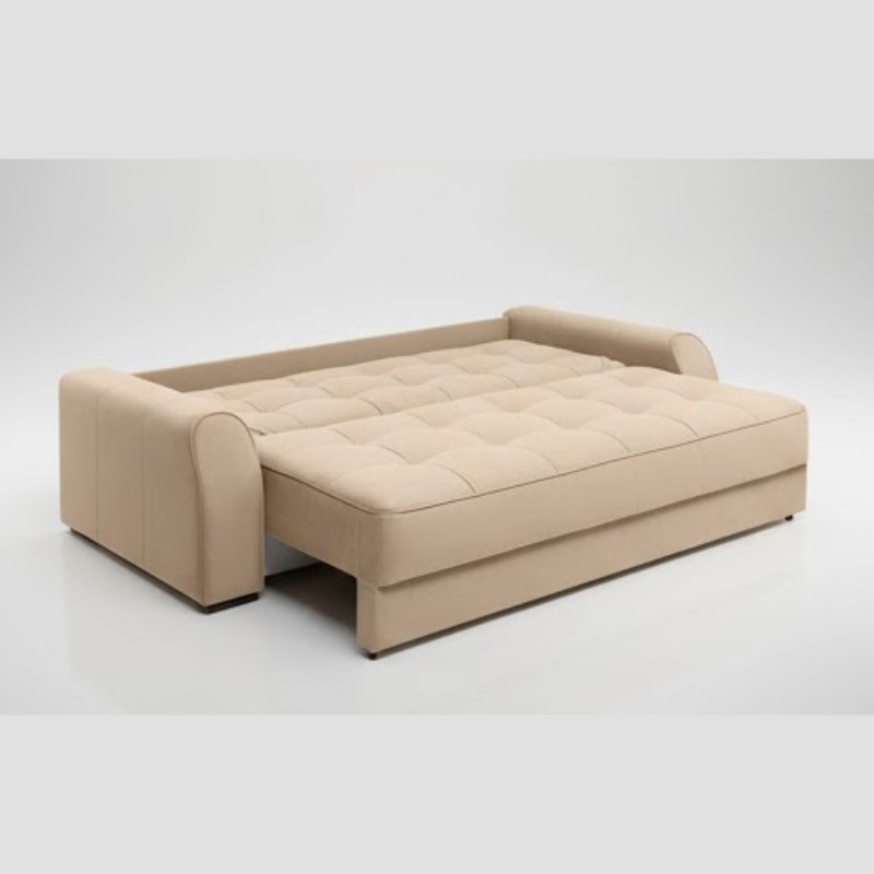 Caroline Convertible Sofa Cum Bed in Cream Colour