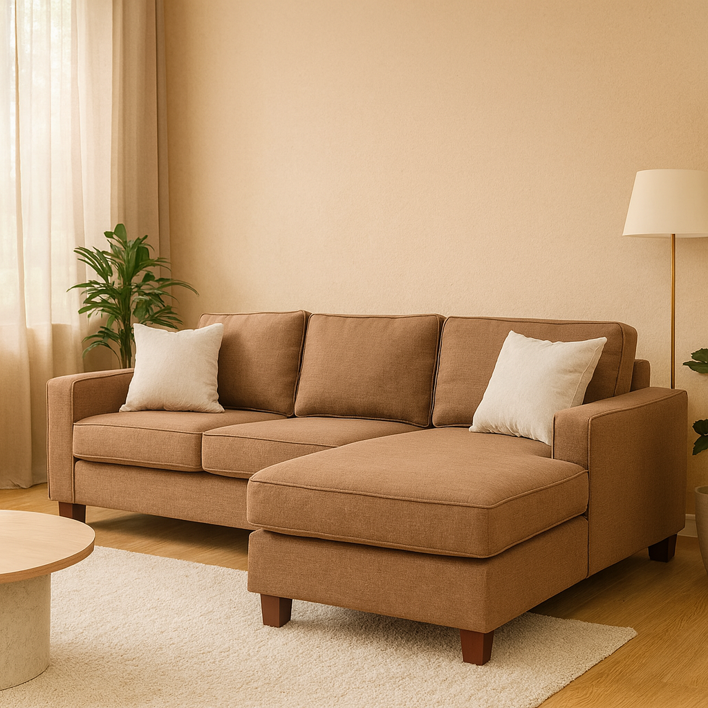Lentor Fabric LHS Sectional Sofa in Cosmic Beige