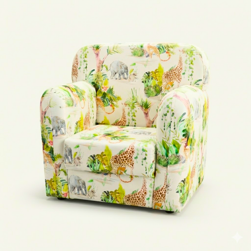 Premium Kids Arm Chair – Jungle Theme (Ages 2–6)