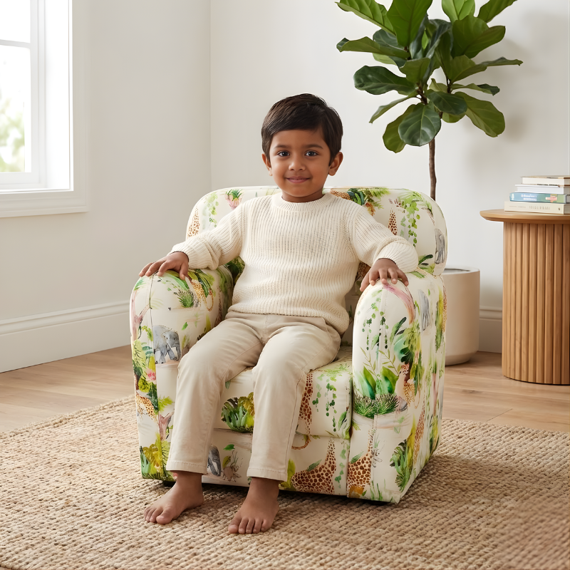 Premium Kids Arm Chair – Jungle Theme (Ages 2–6)